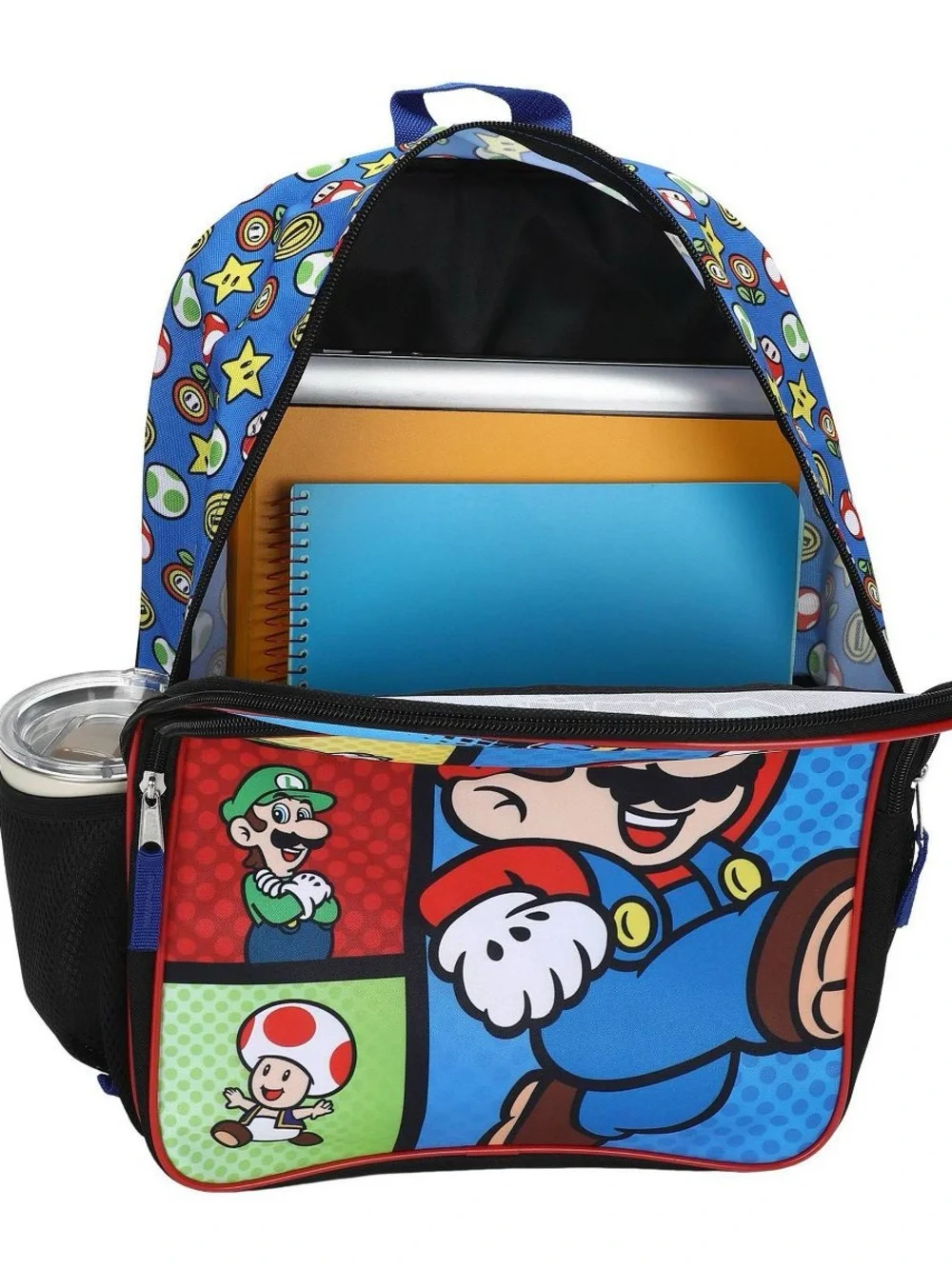Nintendo Super Mario Kids Backpack - Blue, Red, Green, Yellow, Black T4